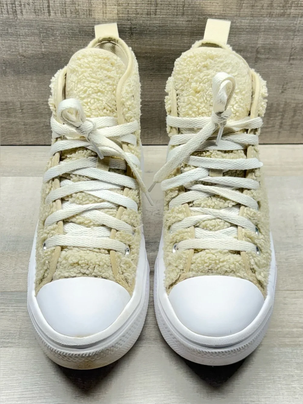 Converse Chuck Taylor All Star Platform High 'Sherpa' shoes Beach Stone
